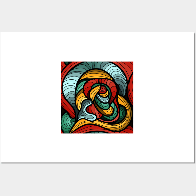 Abstract Art Curves Wall Art by Makanahele